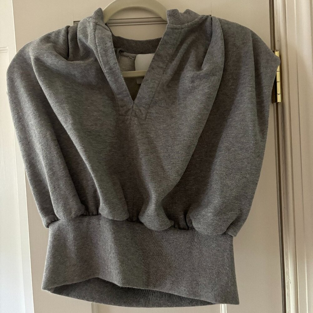Philip Lim Gathered French Terry Knit Sleeveless Top